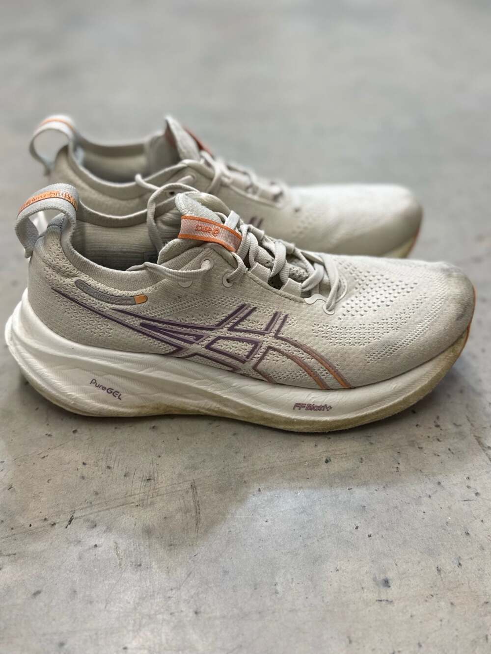 ASICS GEL-NIMBUS 26 Women's Running Shoes Oatmeal Faded Orange 1012B601